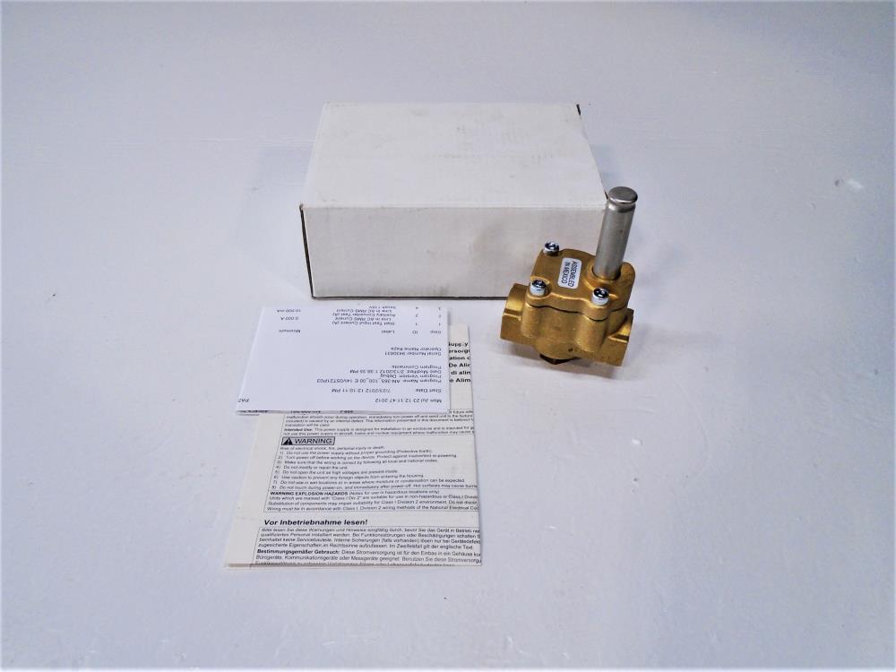 Dayton 2 Way 1/2" Hi Temp Steam Brass Solenoid Valve, 2A198 